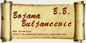 Bojana Buljančević vizit kartica